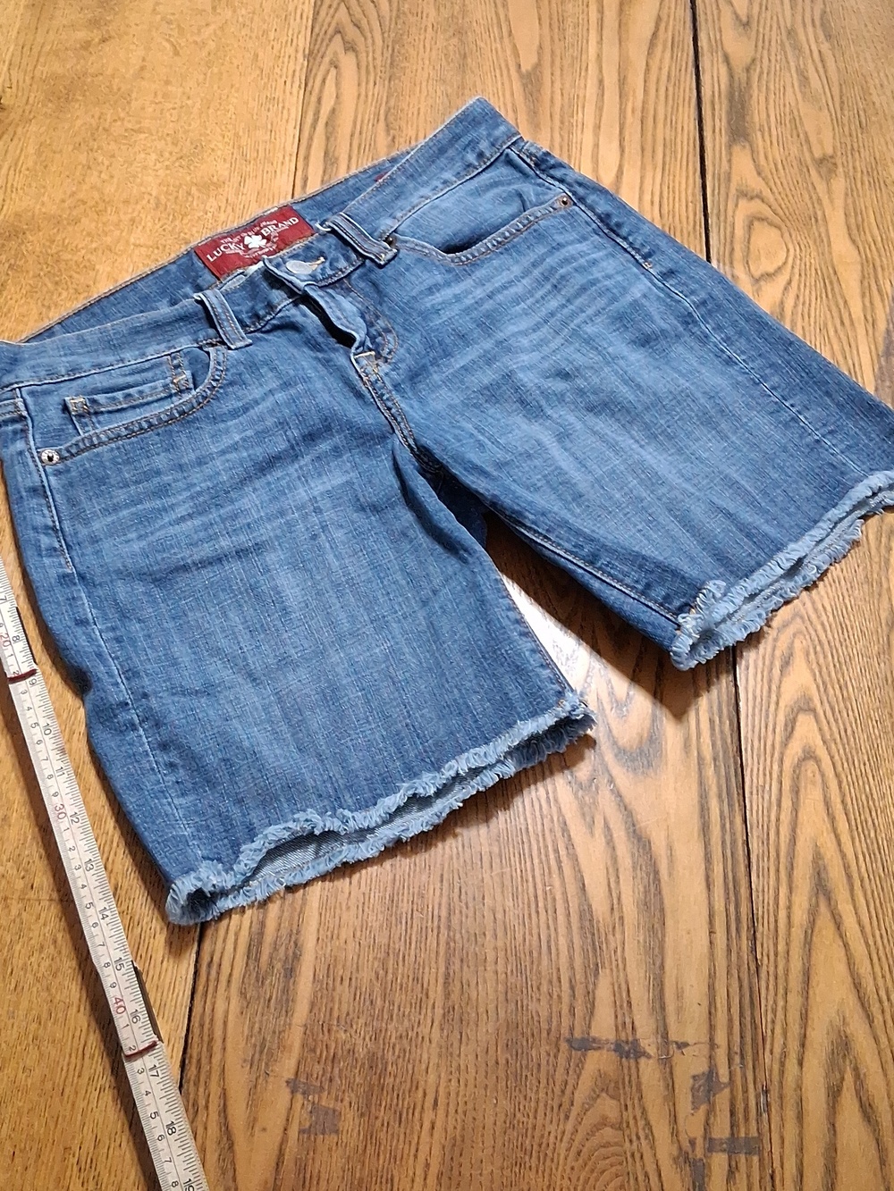 LUCKY BRAND Jeans Shorts Womens 0 / 25 Blue ABBEY  Cutoffs Summer Preowned Used